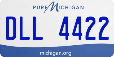 MI license plate DLL4422
