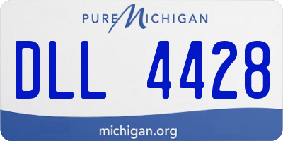 MI license plate DLL4428