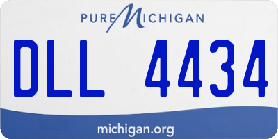 MI license plate DLL4434