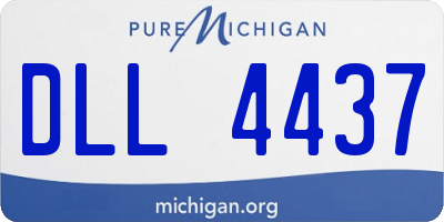 MI license plate DLL4437