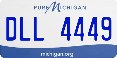 MI license plate DLL4449