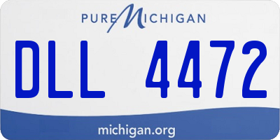 MI license plate DLL4472