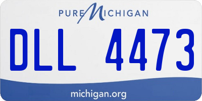 MI license plate DLL4473