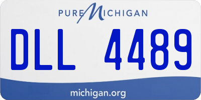 MI license plate DLL4489