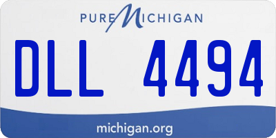 MI license plate DLL4494