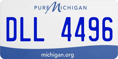 MI license plate DLL4496