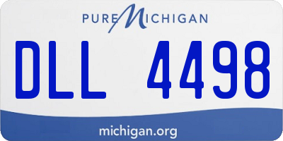 MI license plate DLL4498