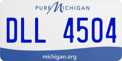 MI license plate DLL4504