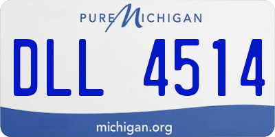 MI license plate DLL4514