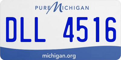 MI license plate DLL4516