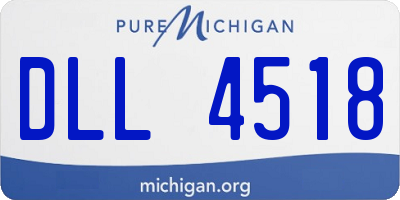 MI license plate DLL4518
