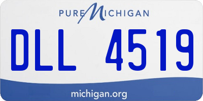 MI license plate DLL4519