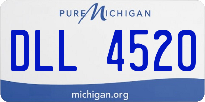 MI license plate DLL4520