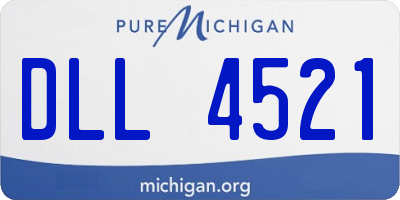 MI license plate DLL4521