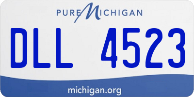 MI license plate DLL4523