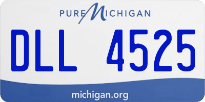 MI license plate DLL4525