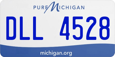 MI license plate DLL4528