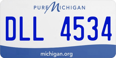 MI license plate DLL4534