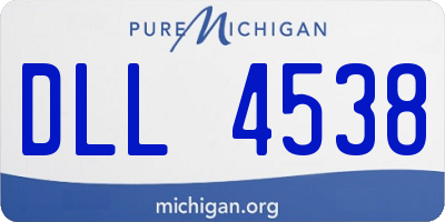 MI license plate DLL4538