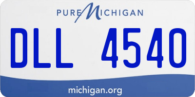 MI license plate DLL4540