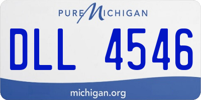 MI license plate DLL4546