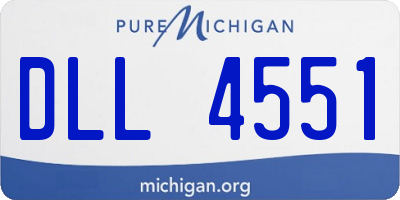 MI license plate DLL4551
