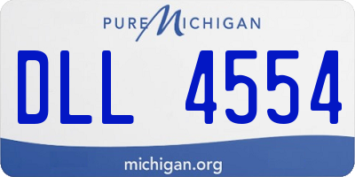 MI license plate DLL4554