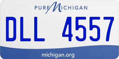 MI license plate DLL4557