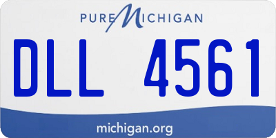 MI license plate DLL4561