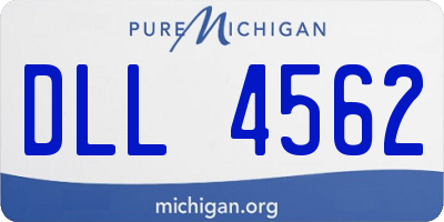 MI license plate DLL4562