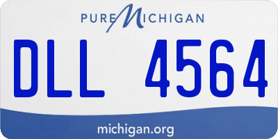 MI license plate DLL4564