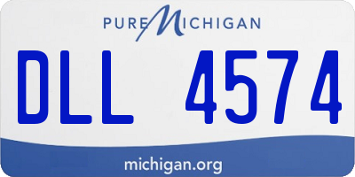 MI license plate DLL4574