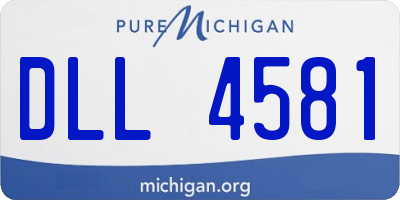 MI license plate DLL4581