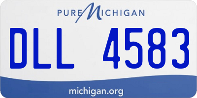 MI license plate DLL4583