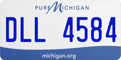 MI license plate DLL4584