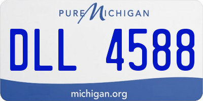 MI license plate DLL4588