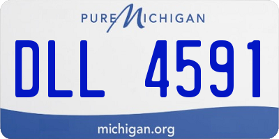 MI license plate DLL4591