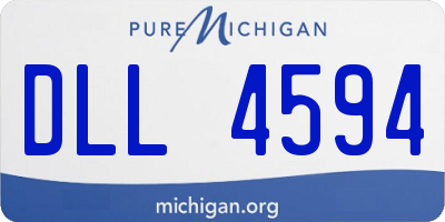 MI license plate DLL4594