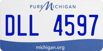 MI license plate DLL4597