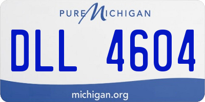 MI license plate DLL4604
