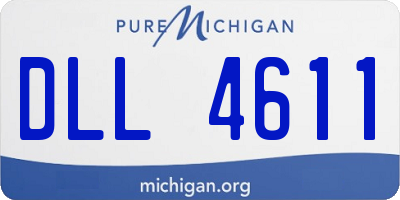 MI license plate DLL4611