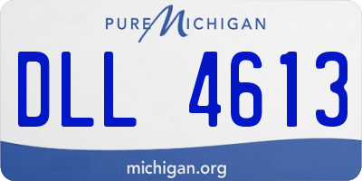 MI license plate DLL4613