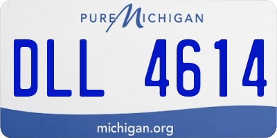 MI license plate DLL4614