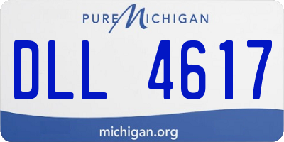 MI license plate DLL4617