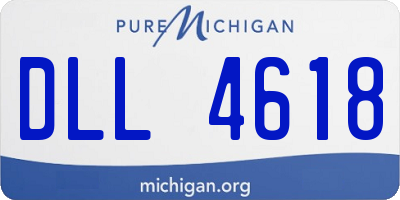 MI license plate DLL4618