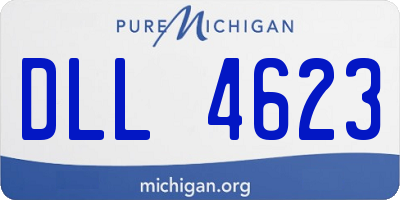 MI license plate DLL4623