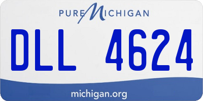 MI license plate DLL4624