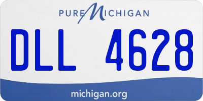 MI license plate DLL4628