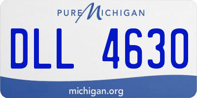 MI license plate DLL4630