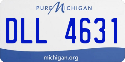 MI license plate DLL4631